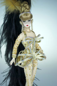Golden corset diva
